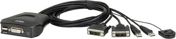 Produktbild: ATEN DVI KVM Switch CS22D, USB, 2-fach