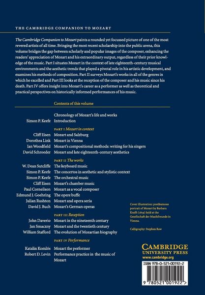 Produktbild: The Cambridge Companion to Mozart