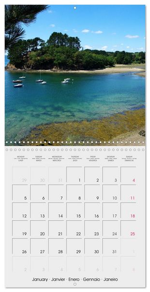 Produktbild: Balade en Finist&egrave;re (Calendrier mural carr&eacute; 2026 30x30 cm) Calendrier double avec une page pour vos prises de notes