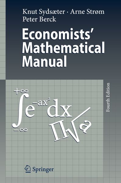 Produktbild: Economists' Mathematical Manual