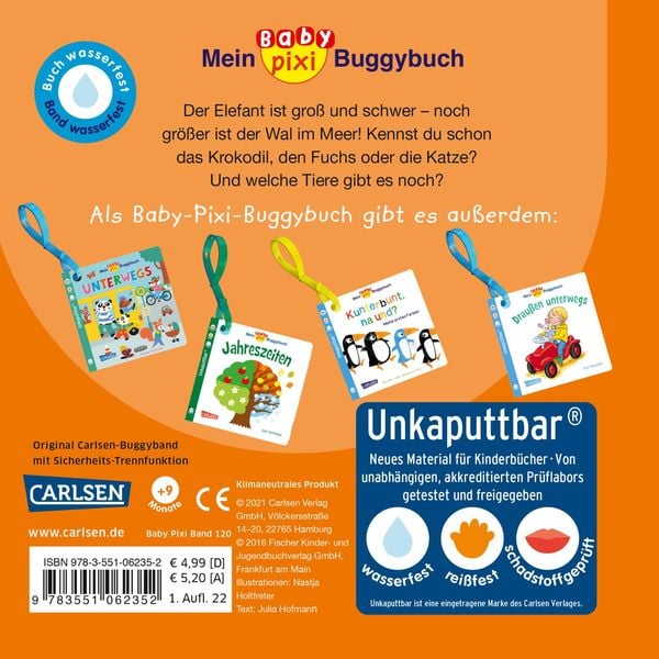 Produktbild: Baby Pixi (unkaputtbar) 120: Mein Baby-Pixi-Buggybuch: Mein erstes Tierbuch