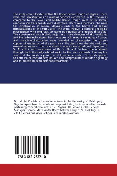 Produktbild: Geochemical characterization of Baryte-Cu veins, Gulani, NE Nigeria