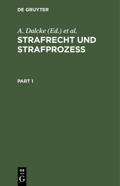 Produktbild: Strafrecht und Strafproze&szlig;