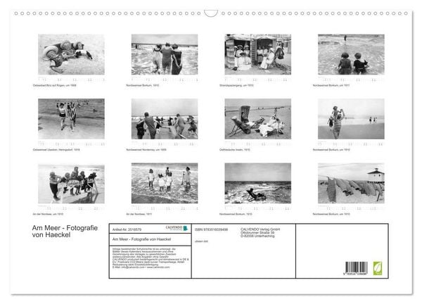Produktbild: Am Meer - Fotografie von Haeckel (Wandkalender 2026 DIN A2 quer), CALVENDO Monatskalender