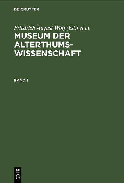 Produktbild: Museum der Alterthums-Wissenschaft. Band 1