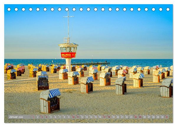 Produktbild: Ein Blick auf L&uuml;beck-Travem&uuml;nde (Tischkalender 2026 DIN A5 quer), CALVENDO Monatskalender