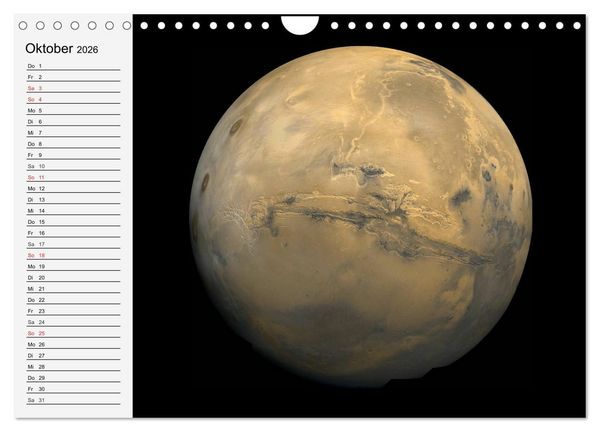 Produktbild: Sonne, Monde und Planeten (Wandkalender 2026 DIN A4 quer), CALVENDO Monatskalender