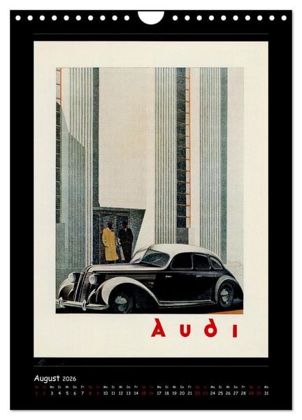 Produktbild: Historische Automobilplakate (Wandkalender 2026 DIN A4 hoch), CALVENDO Monatskalender