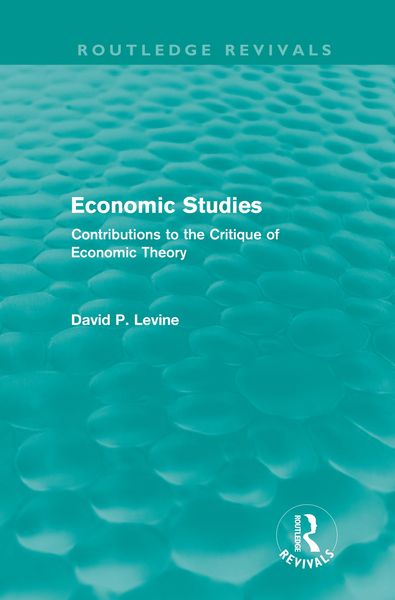 Produktbild: Economic Studies (Routledge Revivals)