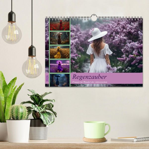 Produktbild: Regenzauber - Frauen im Wandel der Jahreszeiten (Wandkalender 2026 DIN A4 quer), CALVENDO Monatskalender