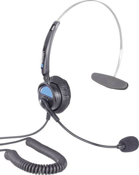 Produktbild: Basetech KJ-97 On Ear Headset kabelgebunden Mono Schwarz Telefon