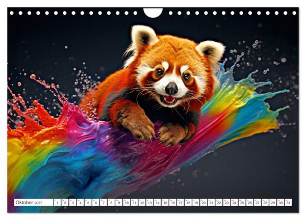 Produktbild: Farbsplash in der Tierwelt (Wandkalender 2027 DIN A4 quer), CALVENDO Monatskalender