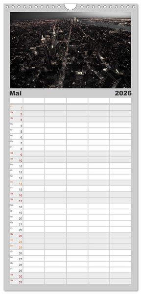 Produktbild: Familienplaner 2026 - New York &ndash; The Big Apple mit 5 Spalten (Wandkalender, 21 x 45 cm) CALVENDO