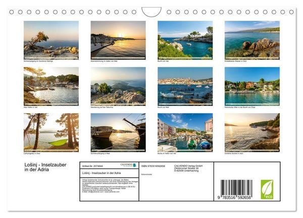 Produktbild: Lo&scaron;inj - Inselzauber in der Adria (Wandkalender 2026 DIN A4 quer), CALVENDO Monatskalender
