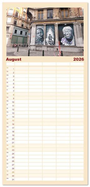 Produktbild: Familienplaner 2026 - Br&uuml;ssel - Spannende Metropole mit 5 Spalten (Wandkalender, 21 x 45 cm) CALVENDO