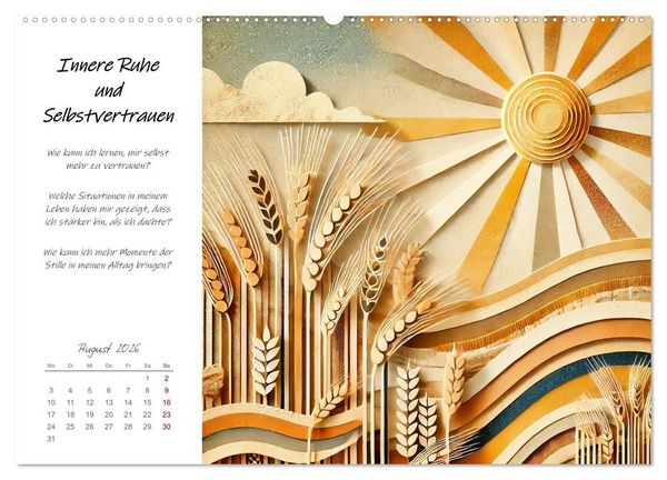 Produktbild: Dein Jahr der St&auml;rke - Reflexionskalender f&uuml;r mehr Selbstbewusstsein (Wandkalender 2026 DIN A2 quer), CALVENDO Monatskalender