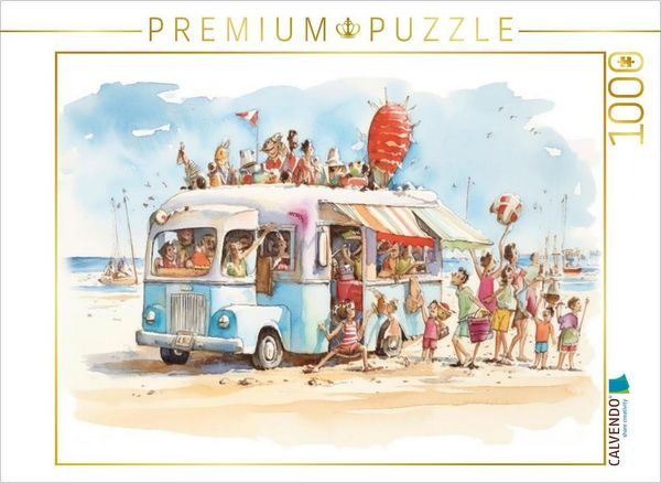Produktbild: CALVENDO Puzzle Strandfreuden | 1000 Teile Lege-Gr&ouml;&szlig;e 64x48cm Foto-Puzzle f&uuml;r gl&uuml;ckliche Stunden