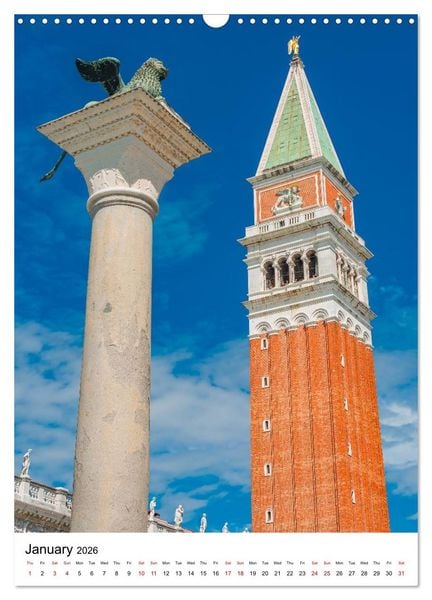 Produktbild: Italy, Venice - Immortal City on Water (Wall Calendar 2026 DIN A3 portrait), CALVENDO 12 Month Wall Calendar