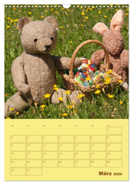 Produktbild: B&auml;renstarker Planer f&uuml;r das Jahr &ndash; Teddys (Wandkalender 2026 DIN A3 hoch), CALVENDO Monatskalender