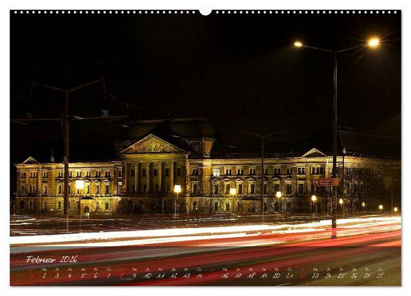 Produktbild: Nachts in Dresden (hochwertiger Premium Wandkalender 2026 DIN A2 quer), Kunstdruck in Hochglanz
