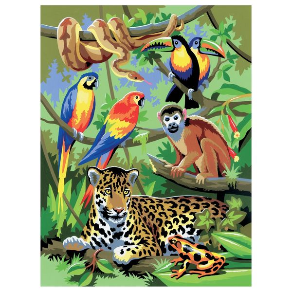 Produktbild: PRACHT Malen nach Zahlen Junior Jungle 33x24cm