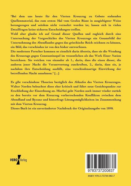 Produktbild: Der vierte Kreuzzug im Rahmen der Beziehungen des Abendlandes zu Byzanz