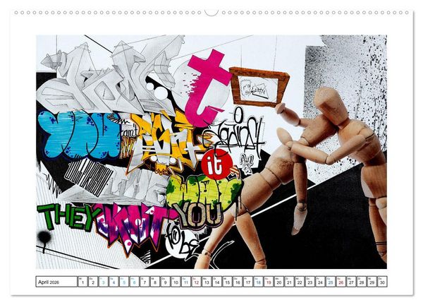 Produktbild: Graffiti trifft auf Fotografie (Wandkalender 2026 DIN A2 quer), CALVENDO Monatskalender