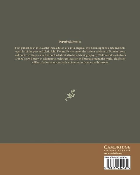 Produktbild: A Bibliography of Dr. John Donne
