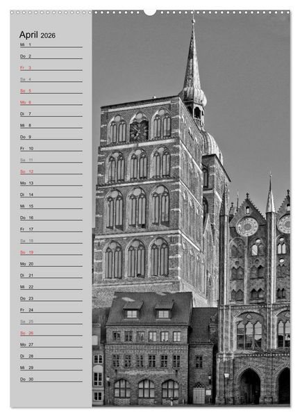Produktbild: Stralsund. Ein Hauch l&auml;ngst vergangener Zeiten (Wandkalender 2026 DIN A2 hoch), CALVENDO Monatskalender