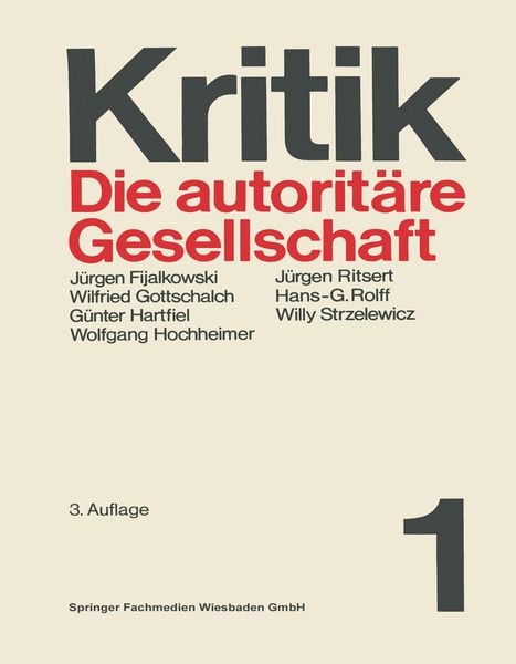 Produktbild: Die autorit&auml;re Gesellschaft