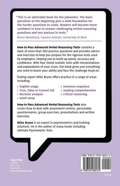 Produktbild: How to Pass Advanced Verbal Reasoning Tests