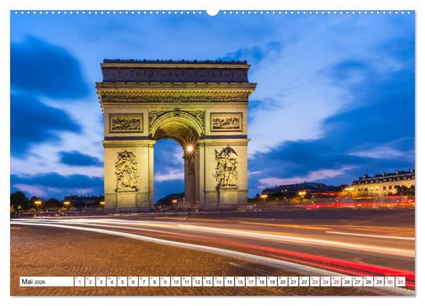 Produktbild: PARIS Franz&ouml;sisches Flair und Historie (hochwertiger Premium Wandkalender 2026 DIN A2 quer), Kunstdruck in Hochglanz