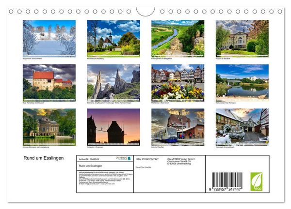 Produktbild: Rund um Esslingen (Wandkalender 2026 DIN A4 quer), CALVENDO Monatskalender