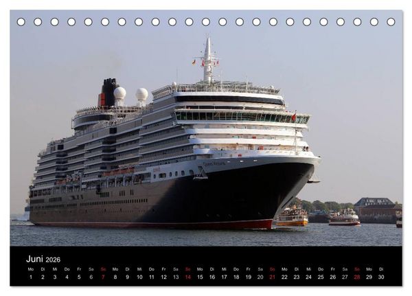 Produktbild: Kreuzfahrtschiffe in Europa (Tischkalender 2026 DIN A5 quer), CALVENDO Monatskalender