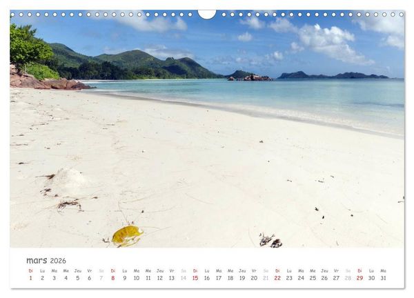 Produktbild: Paysages des Seychelles (Calendrier mural 2026 DIN A3 vertical), CALVENDO calendrier mensuel