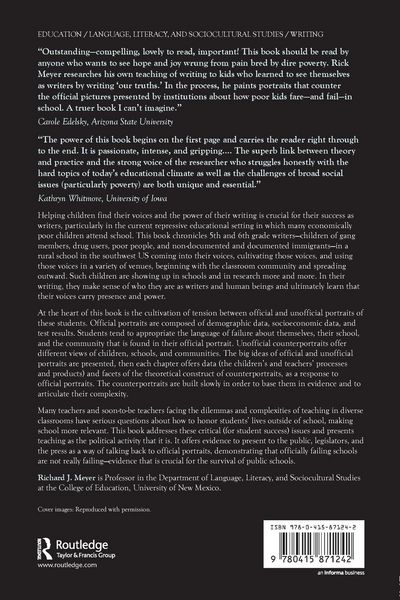 Produktbild: Official Portraits and Unofficial Counterportraits of At Risk Students