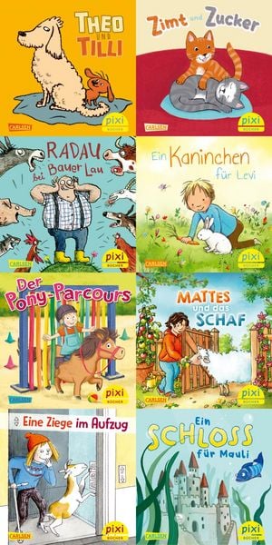 語学+参考書 PIXI-Buecher. Serie 145. Pixis grosse Welt der Tiere. 64 Exemplare a Euro 095 Pixi-8er-Set 306: Pixis Lieblingstiere (8x1 Exemplar