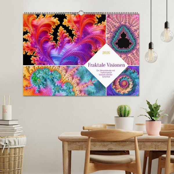 Produktbild: Fraktale Visionen (Wandkalender 2026 DIN A2 quer), CALVENDO Monatskalender