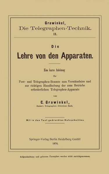 Produktbild: Die Lehre von den Apparaten