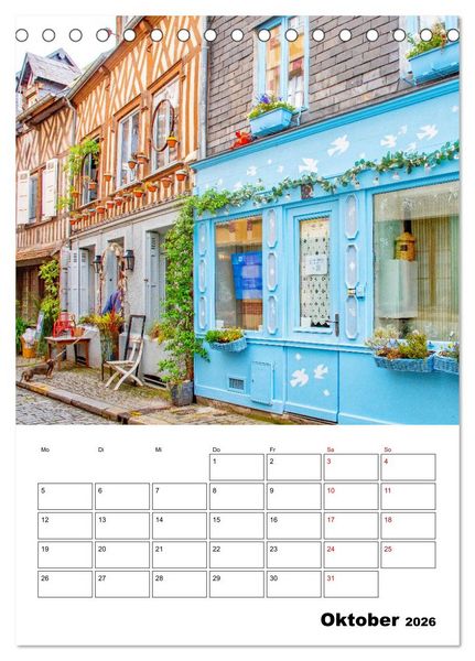 Produktbild: Normandie - Reiseplaner (Tischkalender 2026 DIN A5 hoch), CALVENDO Monatskalender