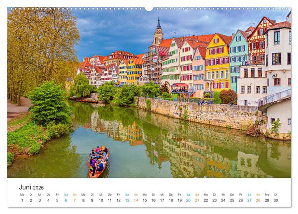 Produktbild: T&uuml;bingen - Die schw&auml;bische Universit&auml;tsstadt (hochwertiger Premium Wandkalender 2026 DIN A2 quer), Kunstdruck in Hochglanz