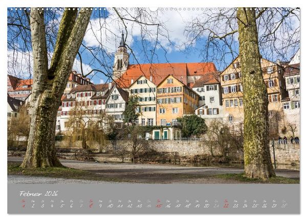 Produktbild: Zw&ouml;lf Monate in T&uuml;bingen (hochwertiger Premium Wandkalender 2026 DIN A2 quer), Kunstdruck in Hochglanz