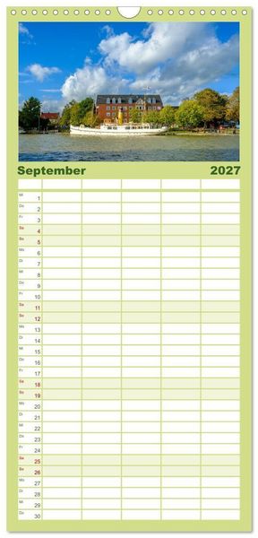Produktbild: Familienplaner 2027 - Ein Blick auf Leer (Ostfriesland) mit 5 Spalten (Wandkalender, 21 x 45 cm) CALVENDO