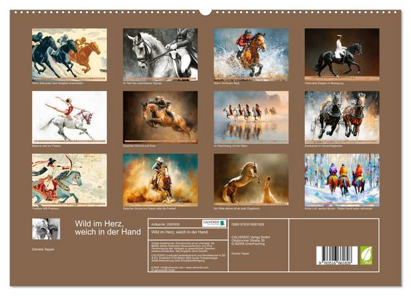 Produktbild: Wild im Herz, weich in der Hand (hochwertiger Premium Wandkalender 2026 DIN A2 quer), Kunstdruck in Hochglanz