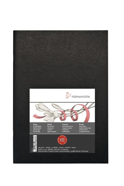 Produktbild: Hahnem&uuml;hle Papier Sketch Booklet Black, DIN A 5, 140 g/m&sup2;