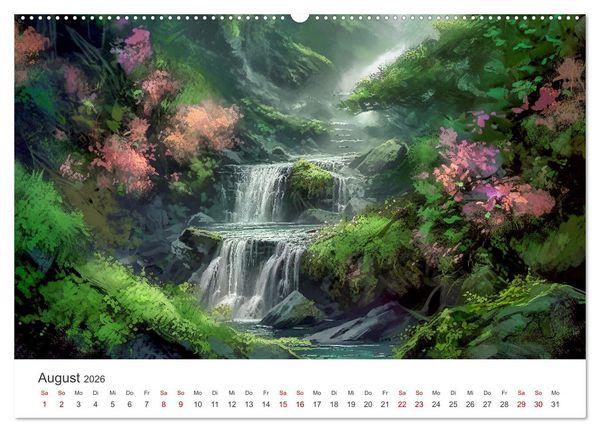 Produktbild: Kaskaden - Die Poesie des Wassers (Wandkalender 2026 DIN A2 quer), CALVENDO Monatskalender