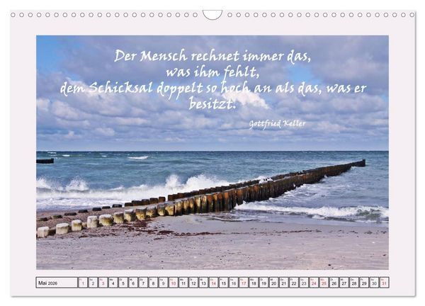 Produktbild: Zitate und Weisheiten (Wandkalender 2026 DIN A3 quer), CALVENDO Monatskalender