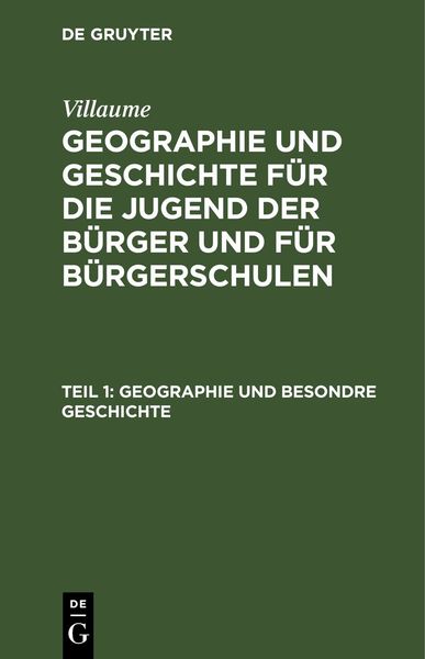 Produktbild: Geographie und besondre Geschichte