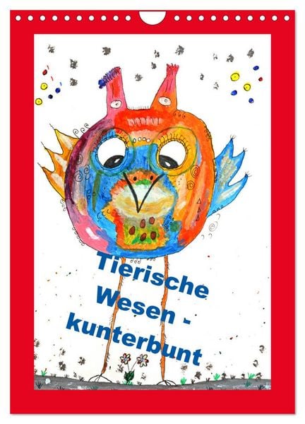 Produktbild: Tierische Wesen - kunterbunt (Wandkalender 2026 DIN A4 hoch), CALVENDO Monatskalender