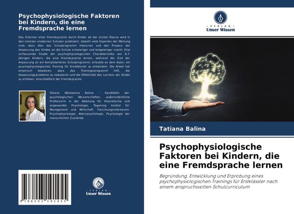 Produktbild: Psychophysiologische Faktoren bei Kindern, die eine Fremdsprache lernen